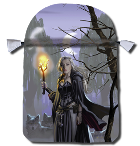 The Witches Moon Satin Tarot Bag from Witches Tarot by Ellen Dugan and Mark Evans